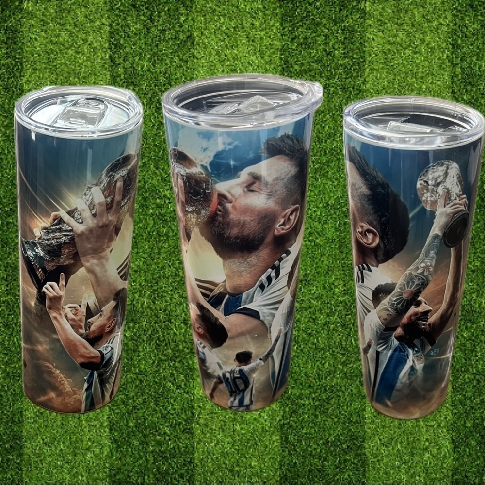 Argentina Lionel Messi #10 Jersey 20oz skinny Tumbler!